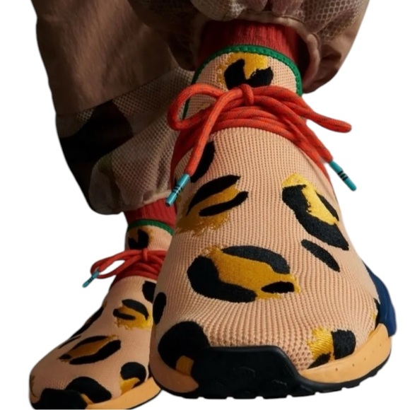 Adidas xPharrell Hu Pulse Amber Animal Print NMD Boost Human Race Sneakers Sz 12 - Picture 1 of 16